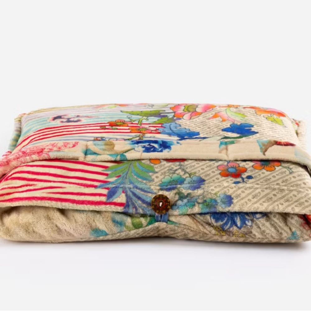 Johnny Was Multicolor Floral Blanket